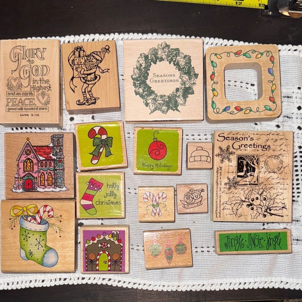Assorted Holiday Rubber Stamps